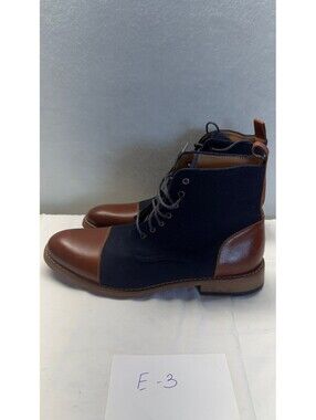 La Milano Stance Men's Cap Toe Boots Cognac Navy Size 13 E-3